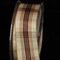 The Ribbon People Ivory and Brown French Plaid Wired Craft Ribbon 1.5" x 27 Yards